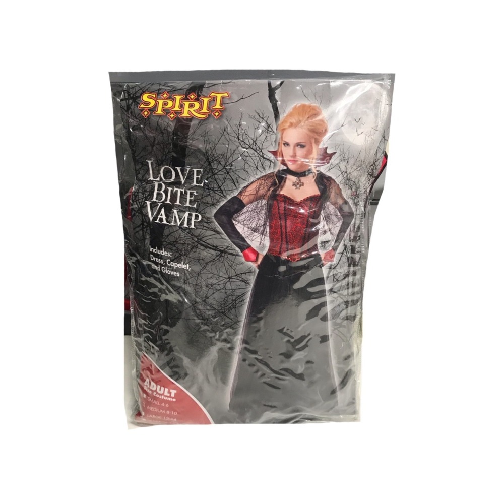Love Vamp Bite Halloween Costume Adult Sz M 8-10  Sexy Vampire Costume By Spirit